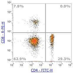 Anti-Human CD4, FITC (Clone:RPA-T4) - 结果示例图片